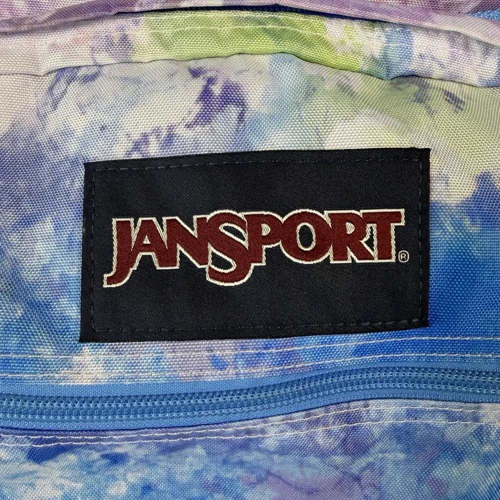 JanSport Big Student Tie Dye Backpack Blue Purple Pink School Bookbag Mesh